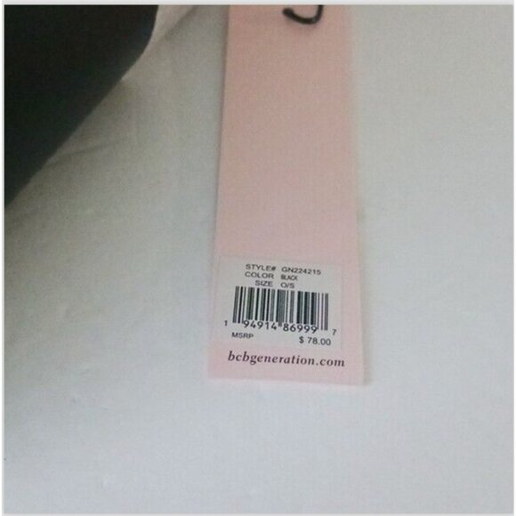 BCBGENERATION Novel Studded Shoulder Hobo HandBag Fx. Leather Black - Picture 10 of 12